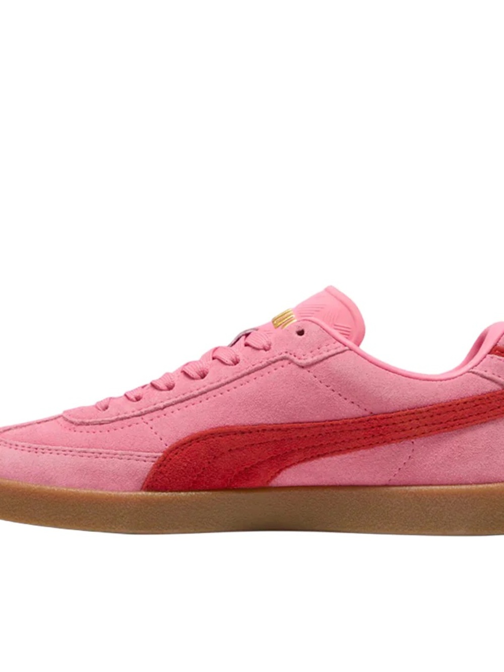 Puma Pink Suede Sneakers with Red Formstrip - Picture 3 of 4